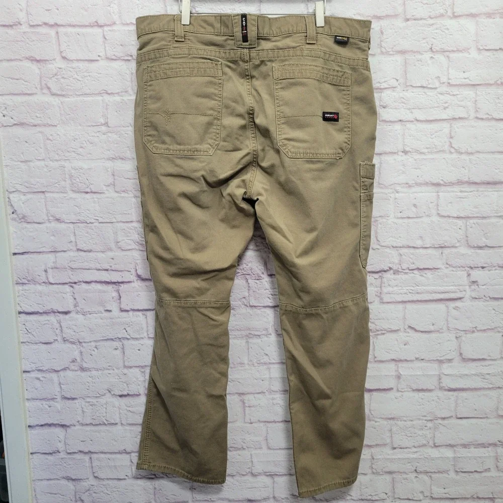 Ariat FR M5 Straight Leg Cargo Pants Mens 1X Khaki Cordura Workwear Gorpcore